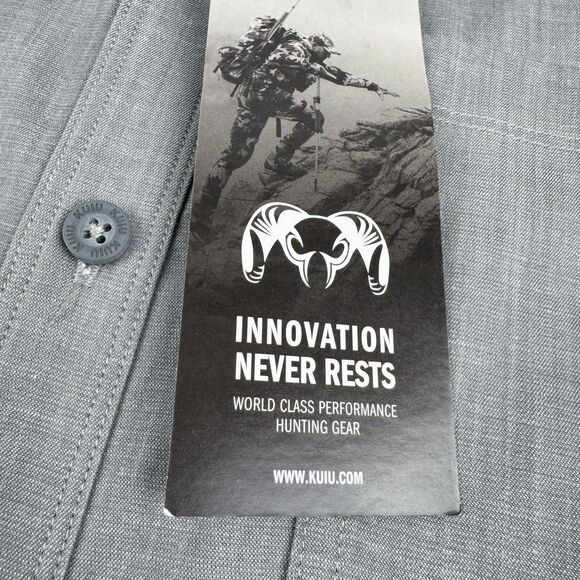 KUIU Terrace Shirt Men's XL Long Sleeve Gray Chambray Hunting Lightweight NWT - Picture 12 of 16